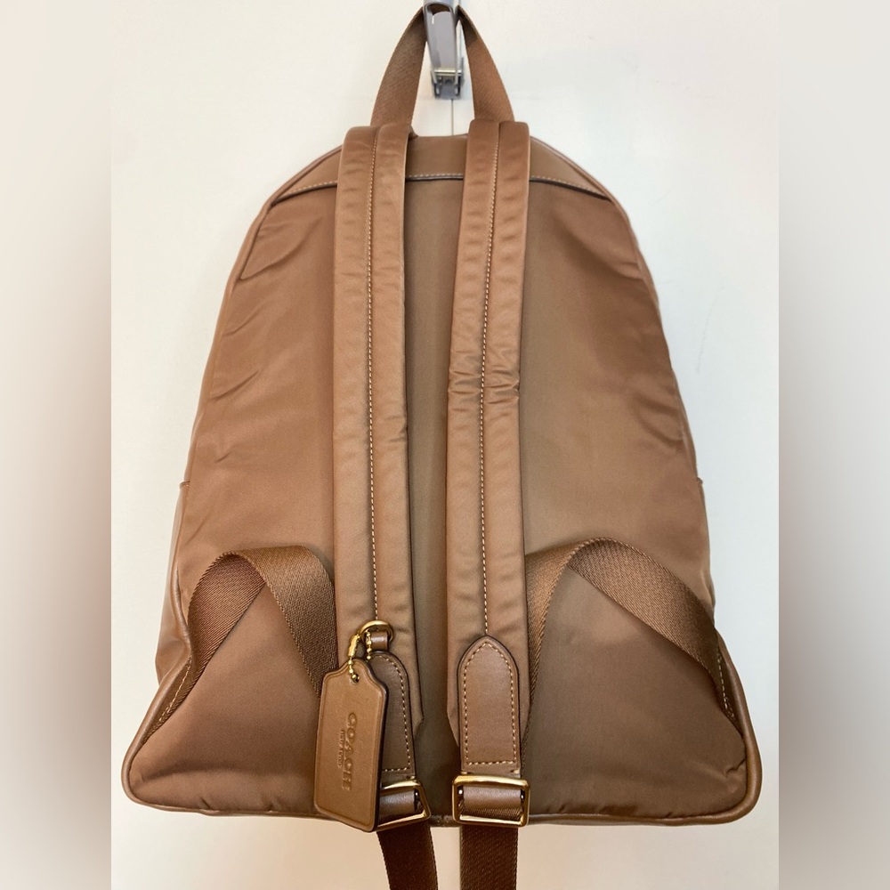 Coach Charlie Signature Brown/Tan Backpack Coated Canvas, Leather & Nylon Unisex - Picture 7 of 12